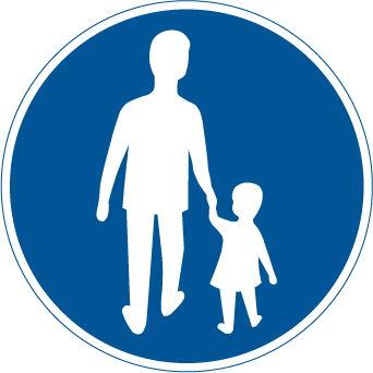 D5 Påbjuden gångbana